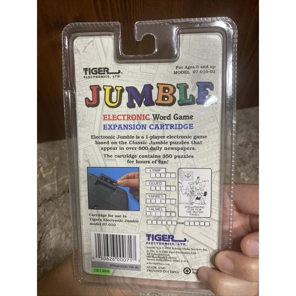 1998 JUMBLE EXPANSION‎ CARTRIDGE Electronic Word Game Tiger Mint Sealed Pack #2